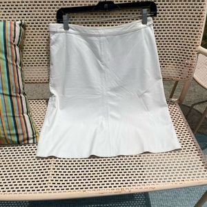 Theory White Leather Skirt Sz. 6